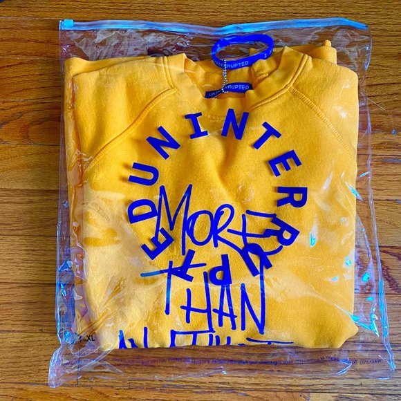 Uninterrupted Men's Yellow Long Sleeve Round Neck Sweatshirts Size XL(LIKE NEW) - Picture 4 of 6